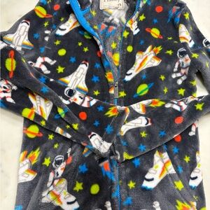 Hatley Gray and Blue Fleece Pajama Set